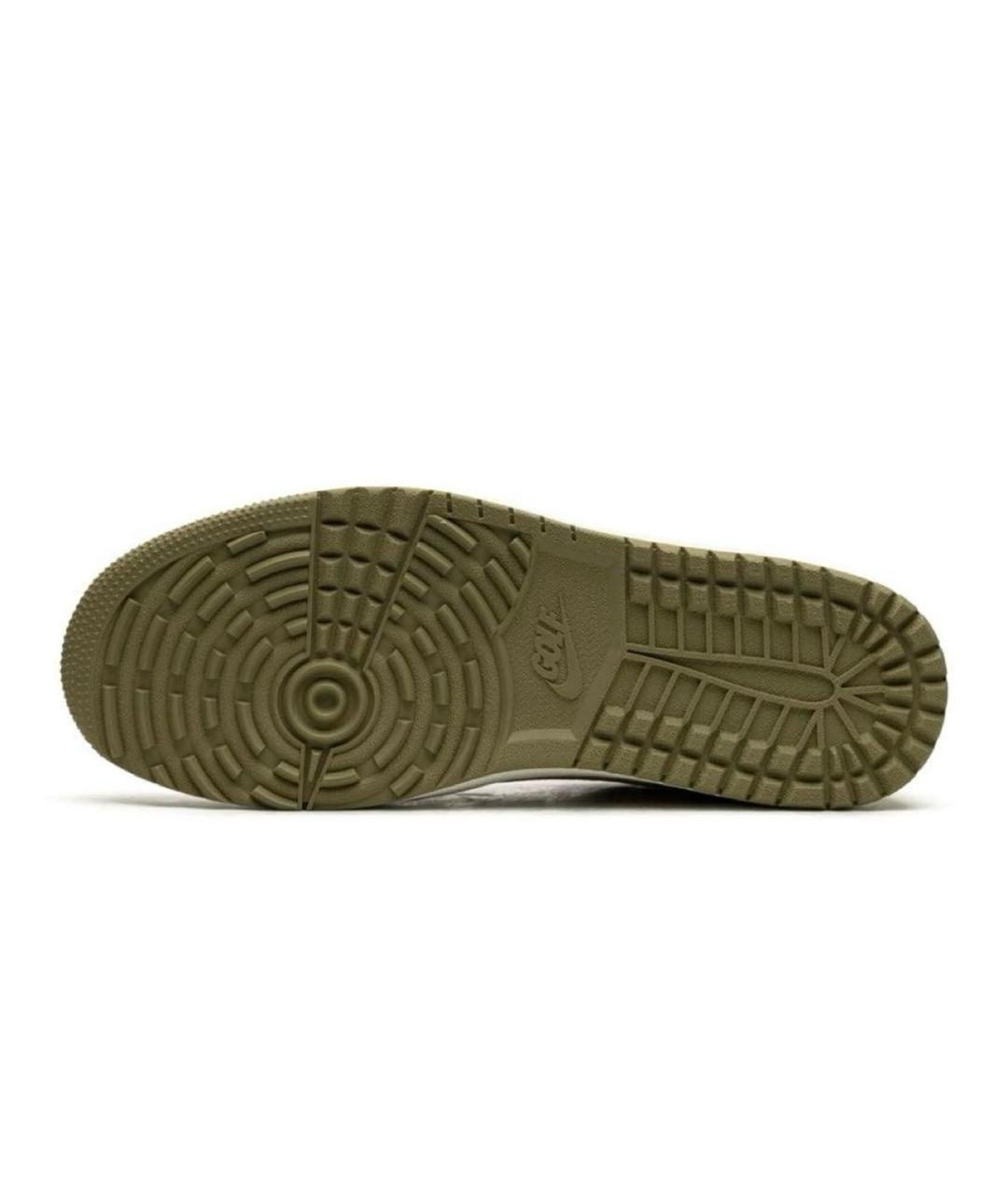NIKE Хаки кожаные низкие кроссовки / кеды, фото 3