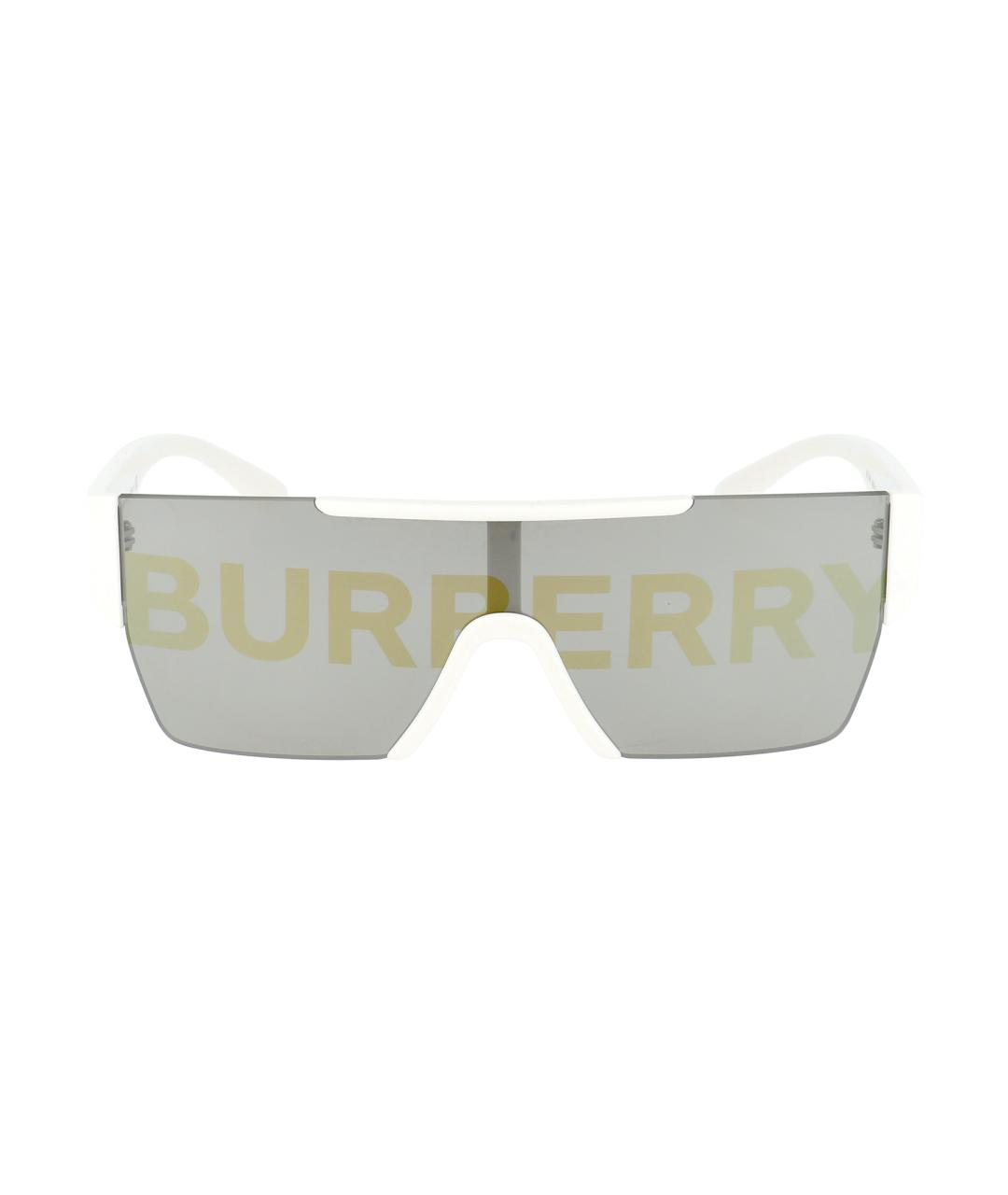 BURBERRY Белые солнцезащитные очки, фото 1