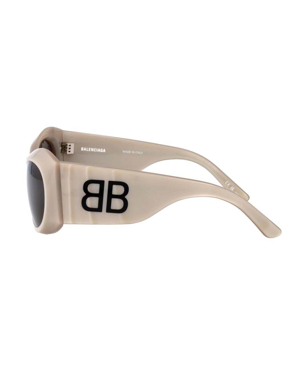 BALENCIAGA Бежевые солнцезащитные очки, фото 3
