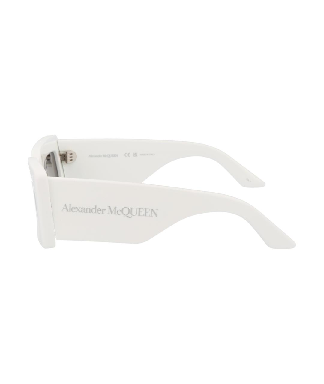 ALEXANDER MCQUEEN Белые солнцезащитные очки, фото 3