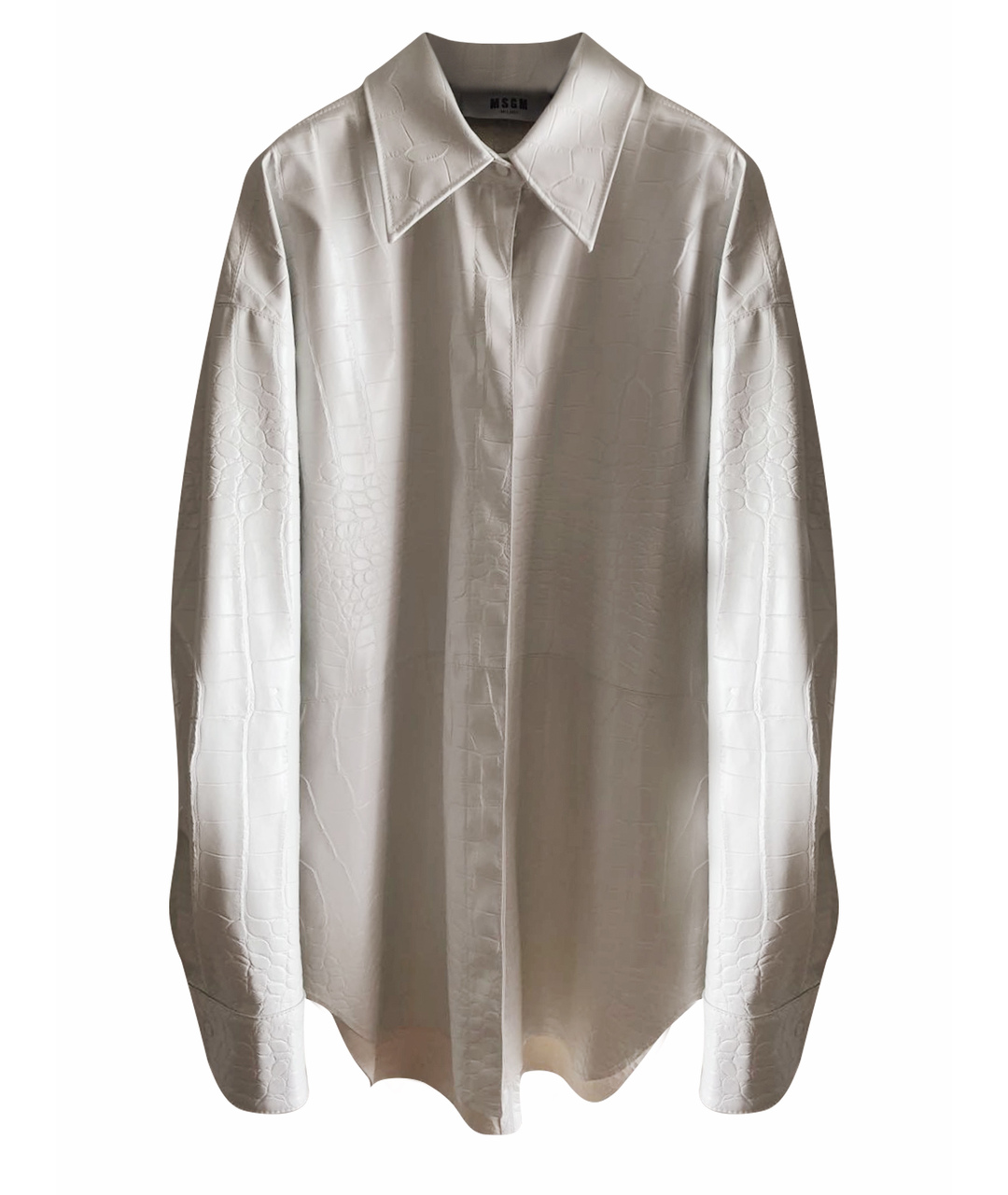 MSGM Белая полиуретановая рубашка, фото 1