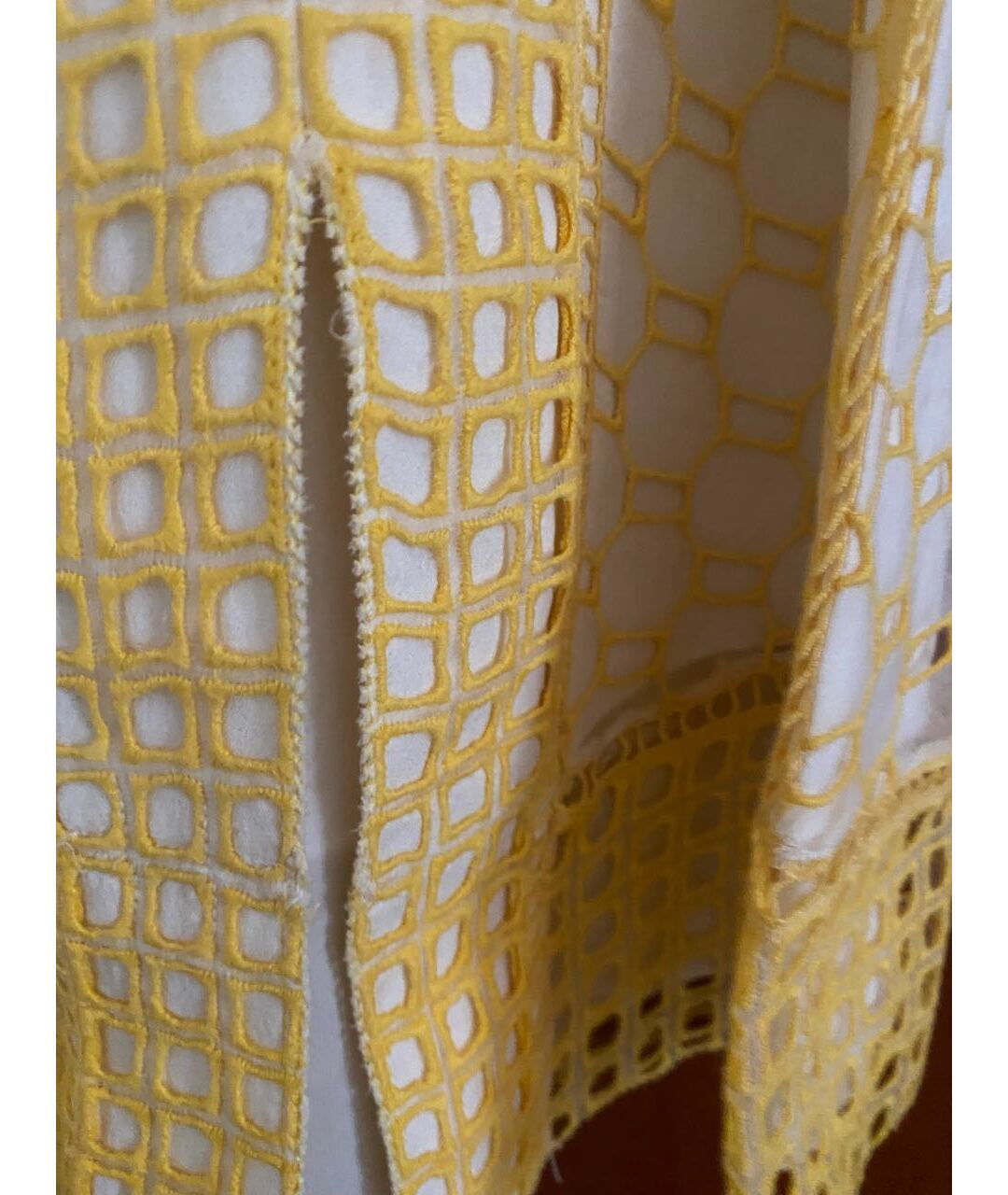 TORY BURCH Желтое шелковое повседневное платье, фото 8