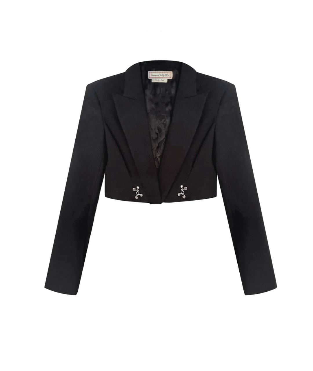 ALEXANDER MCQUEEN Черный шерстяной костюм с юбками, фото 7