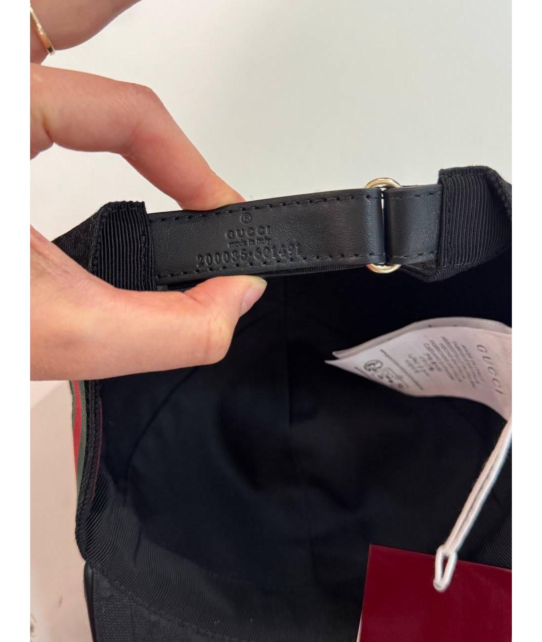 GUCCI Черная хлопковая кепка/бейсболка, фото 5