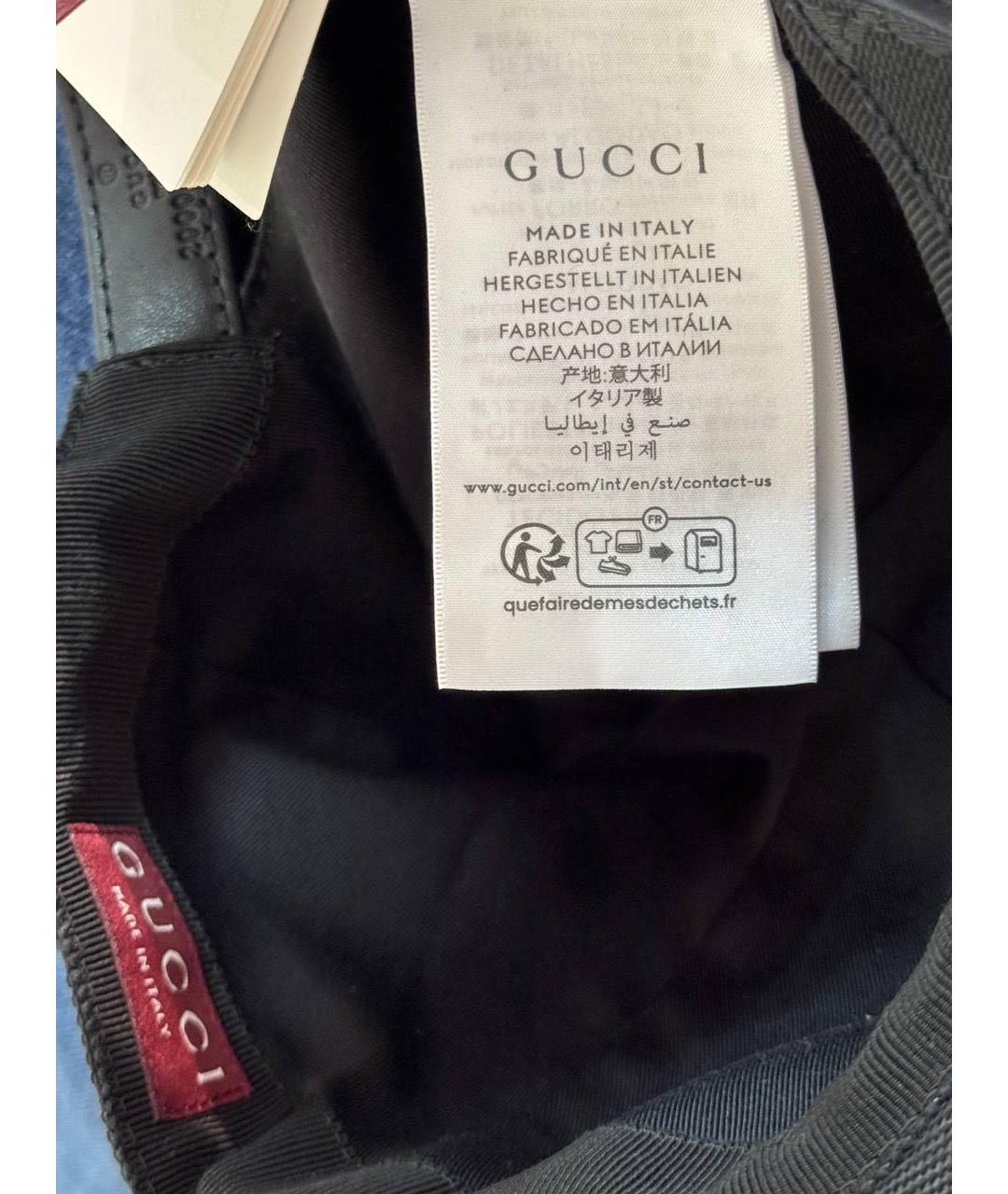 GUCCI Черная хлопковая кепка/бейсболка, фото 7