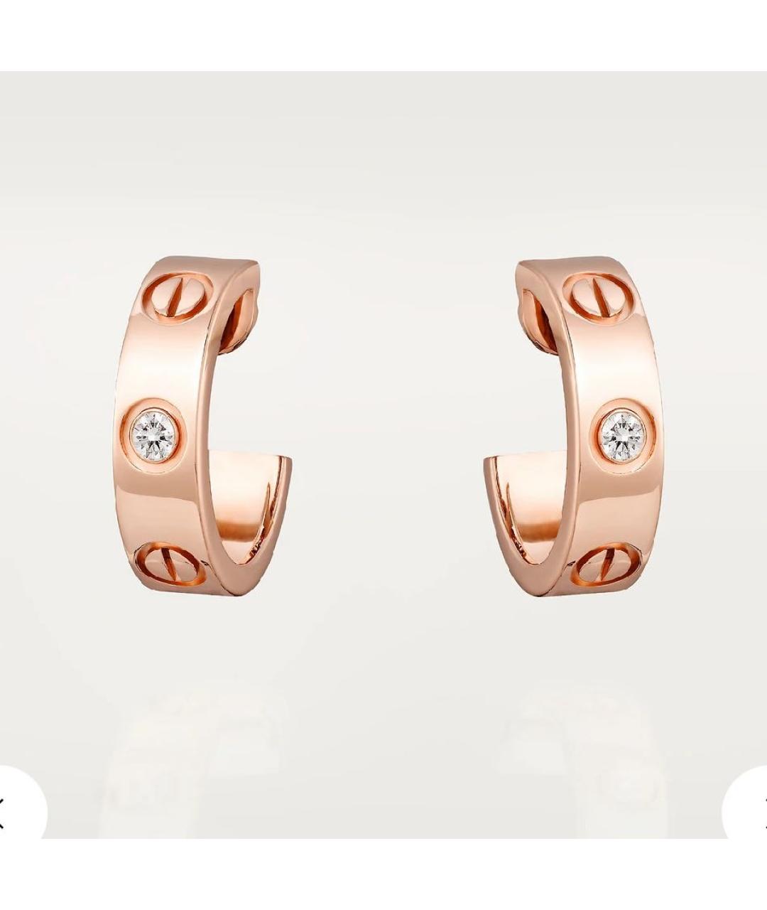 CARTIER Золотые серьги из розового золота, фото 4