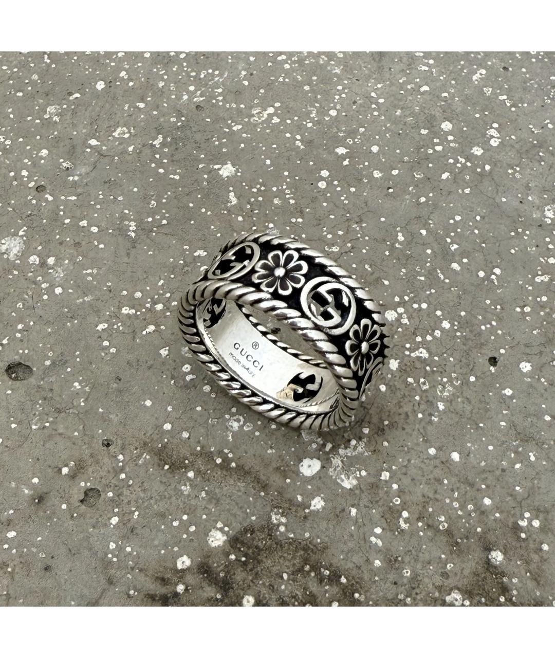 GUCCI Серебряное серебряное кольцо, фото 2