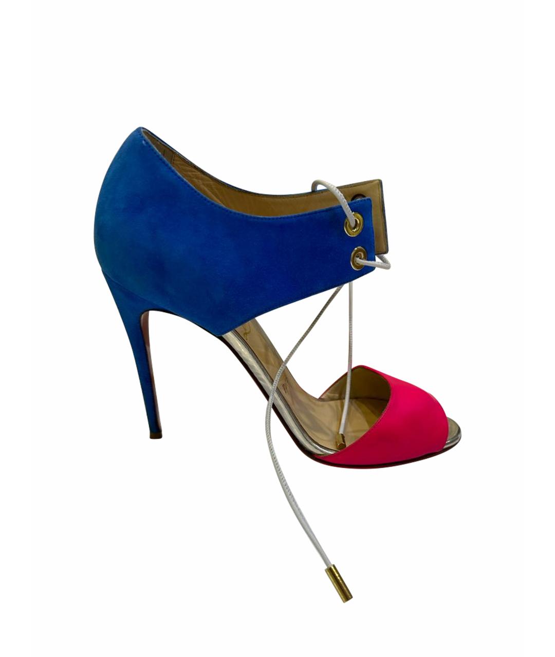 CHRISTIAN LOUBOUTIN Мульти замшевые босоножки, фото 1