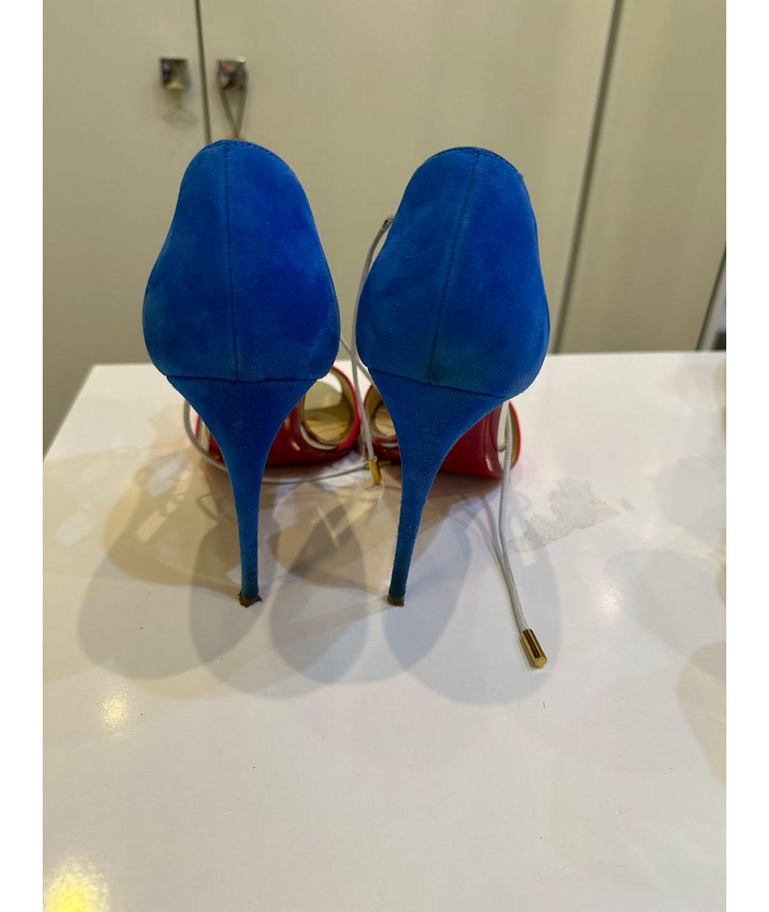 CHRISTIAN LOUBOUTIN Мульти замшевые босоножки, фото 3