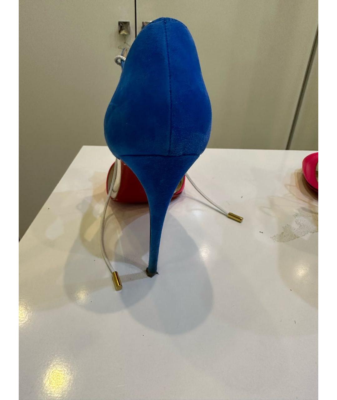 CHRISTIAN LOUBOUTIN Мульти замшевые босоножки, фото 4