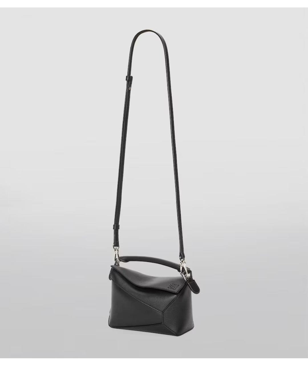 LOEWE Черная кожаная сумка через плечо, фото 4