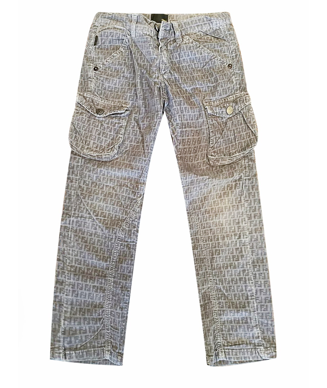 FENDI Серые хлопковые брюки и шорты, фото 1