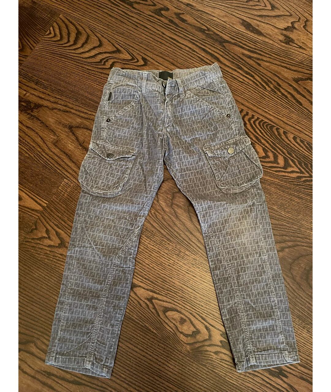 FENDI Серые хлопковые брюки и шорты, фото 6