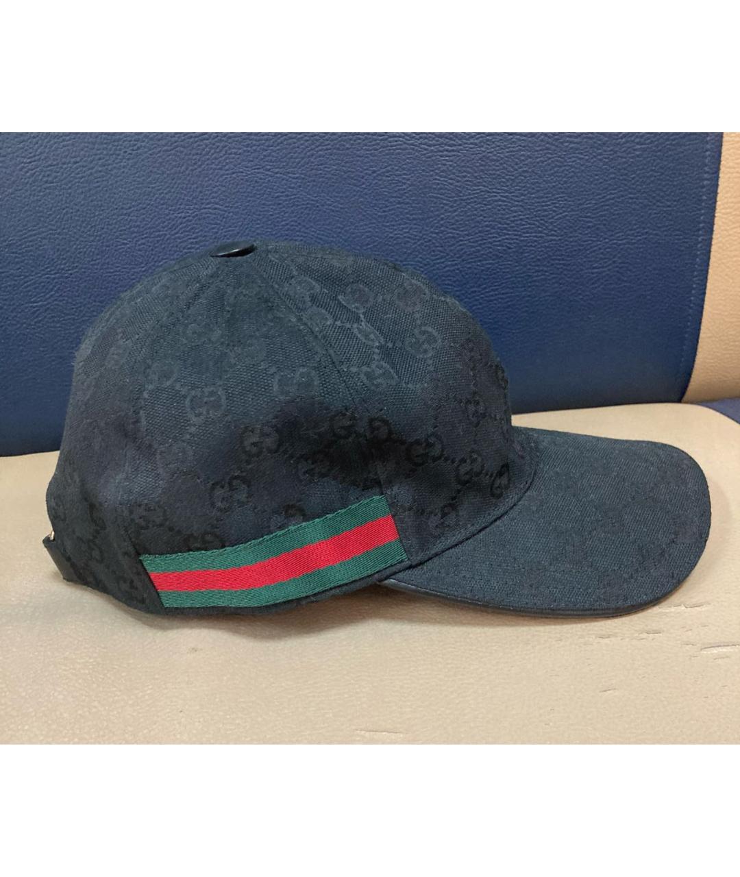 GUCCI Черная хлопковая кепка, фото 3