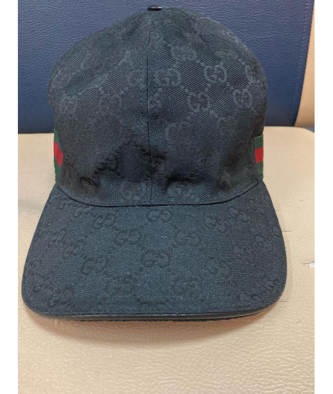 GUCCI Черная хлопковая кепка, фото 2
