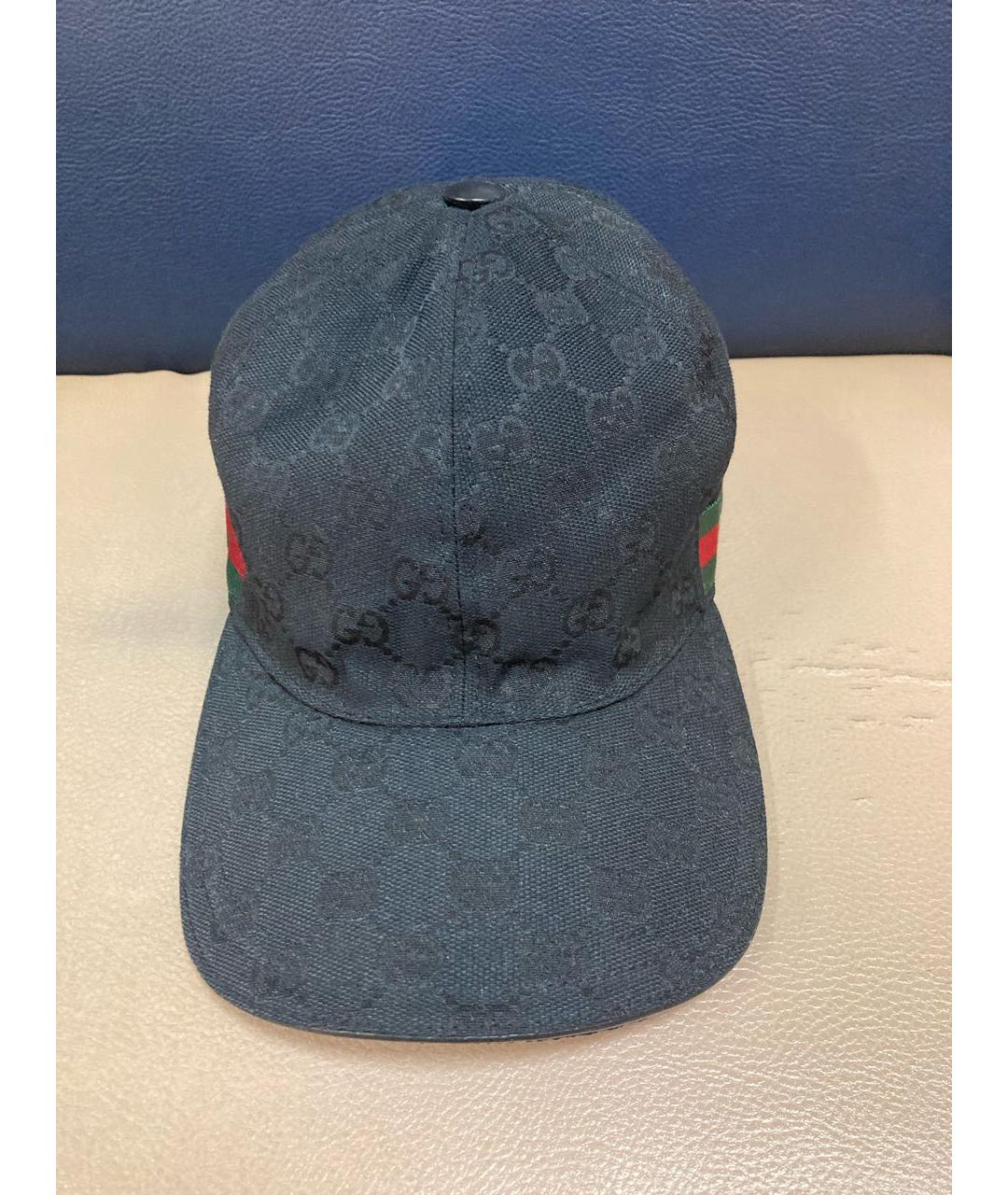 GUCCI Черная хлопковая кепка, фото 8