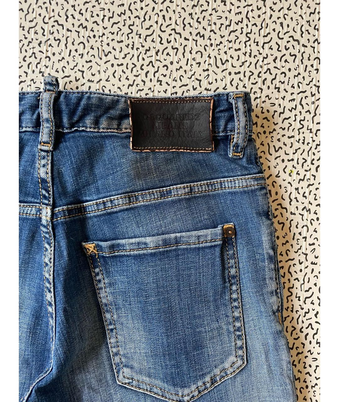 DSQUARED2 Синие хлопковые детские джинсы, фото 5