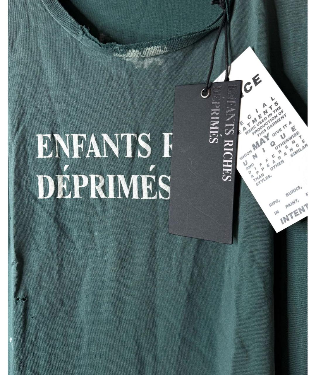 Enfants Riches Déprimés Зеленая хлопковая футболка, фото 4