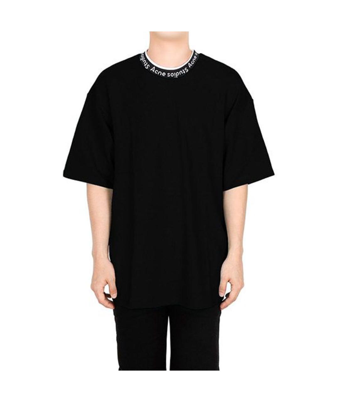 ACNE STUDIOS Черная хлопковая футболка, фото 7