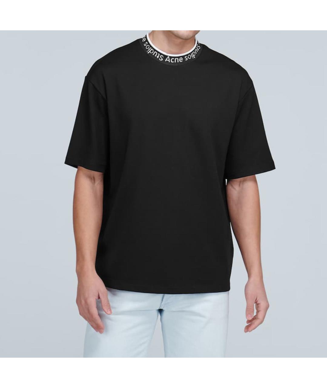 ACNE STUDIOS Черная хлопковая футболка, фото 4