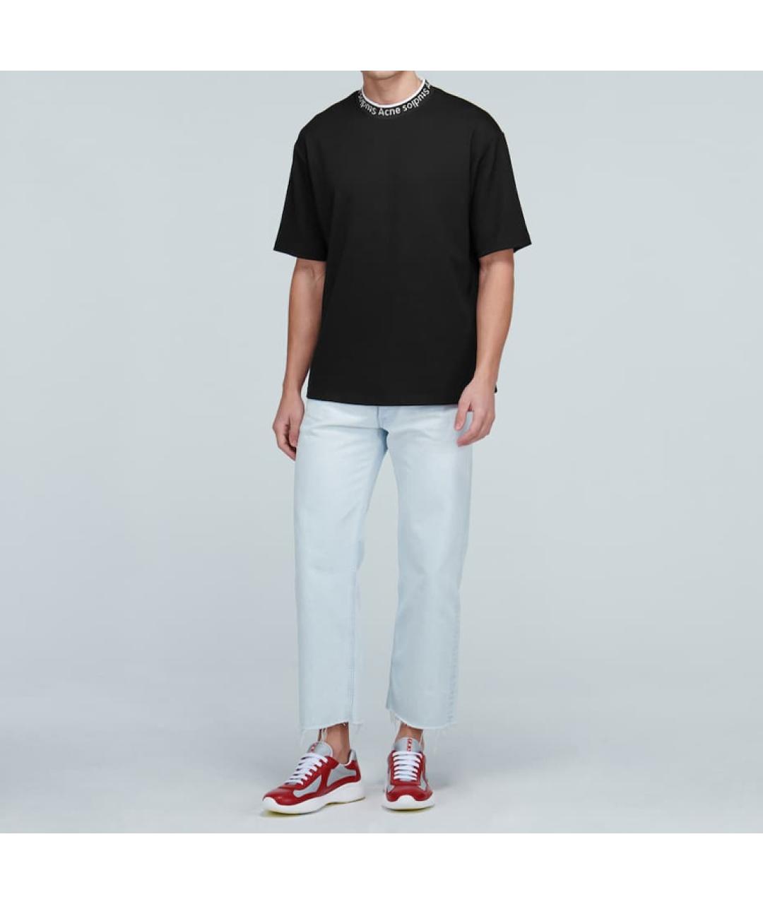 ACNE STUDIOS Черная хлопковая футболка, фото 3