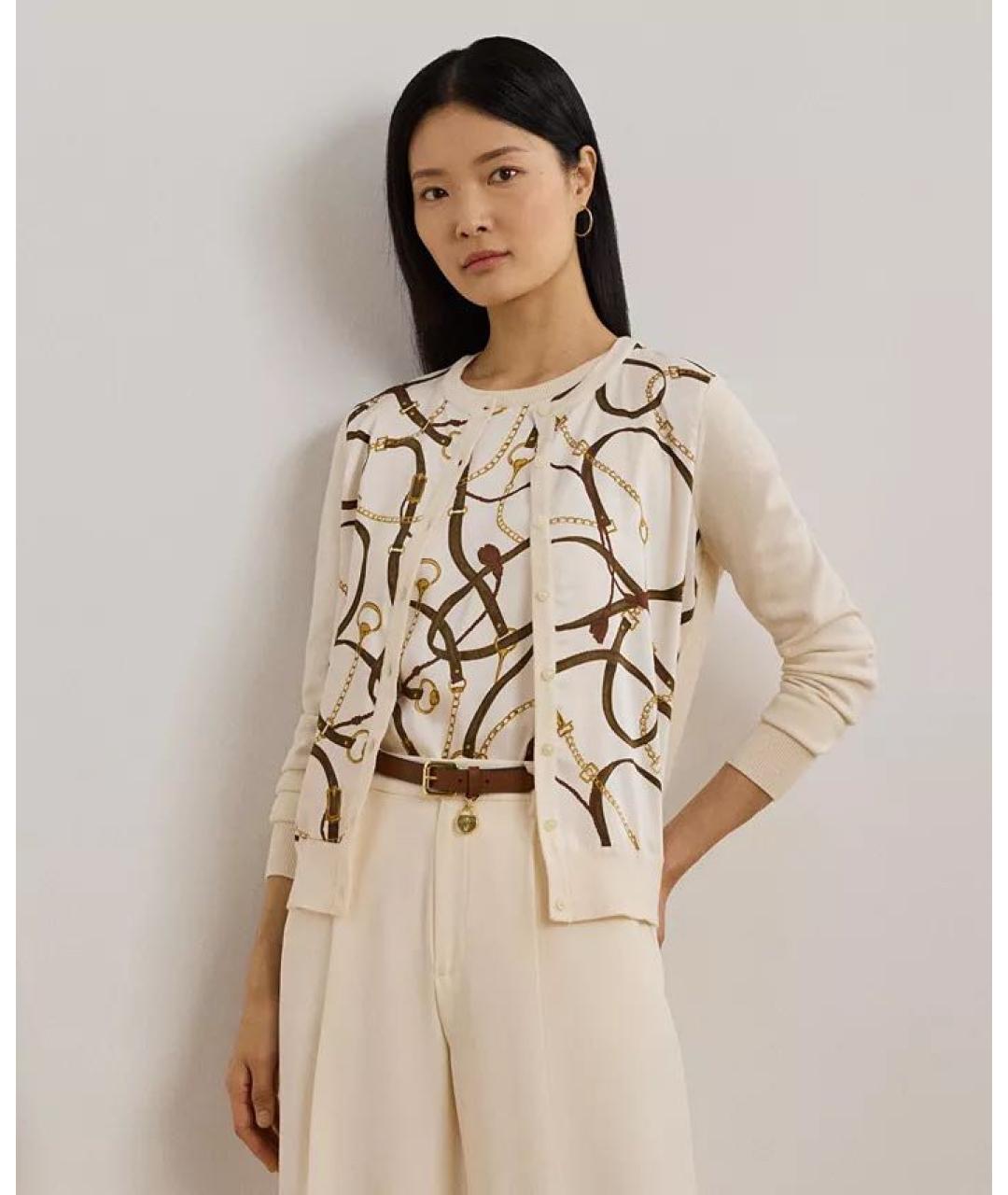 RALPH LAUREN Бежевый кардиган, фото 2