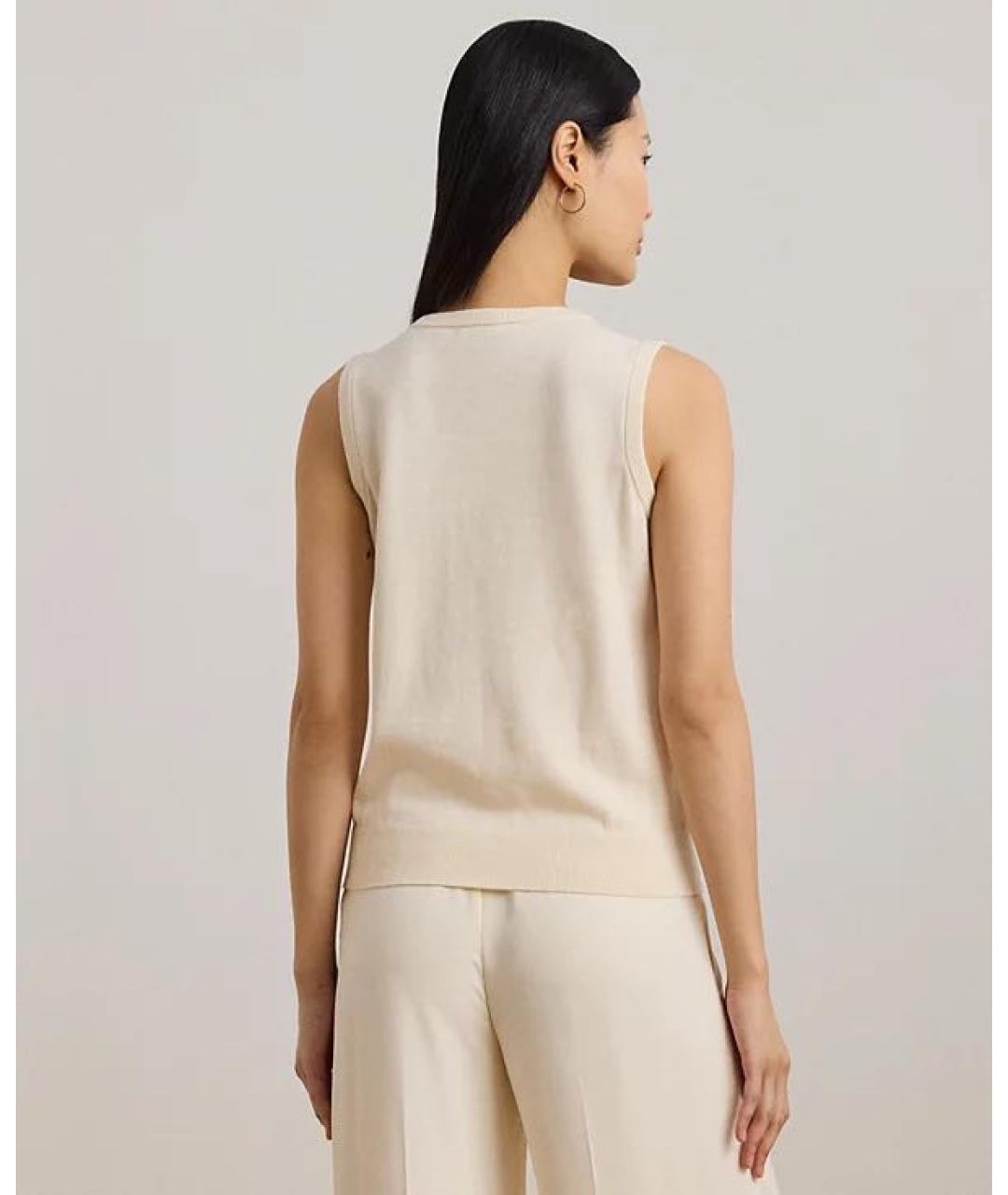 RALPH LAUREN Бежевый кардиган, фото 4