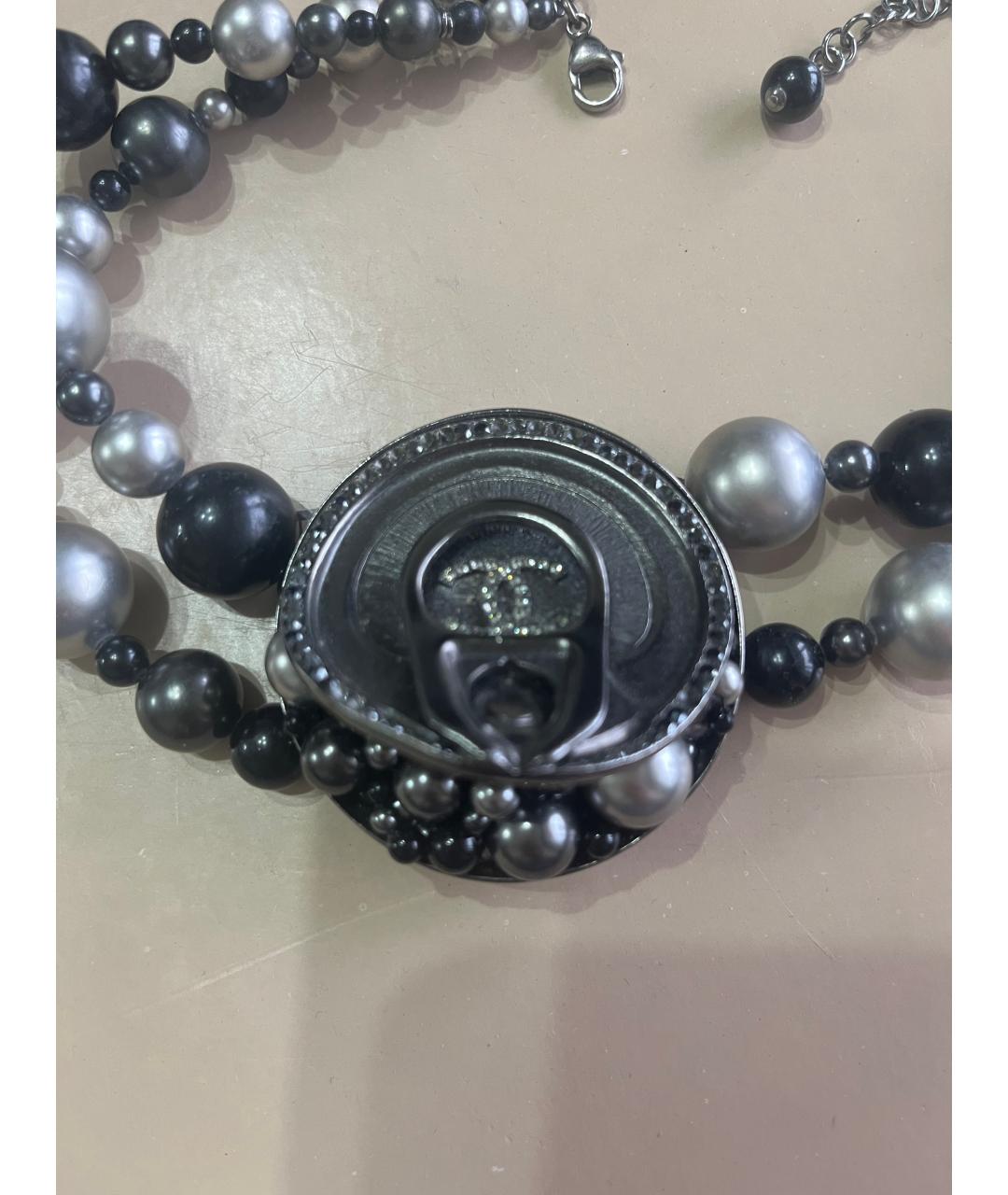 CHANEL Серый жемчужный чокер, фото 3
