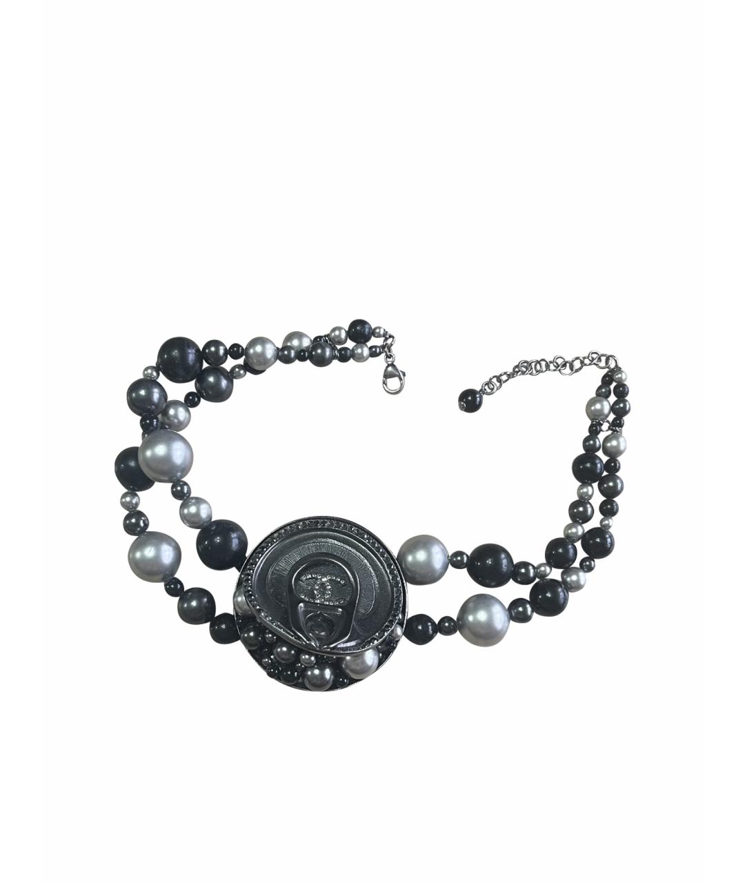 CHANEL Серый жемчужный чокер, фото 1