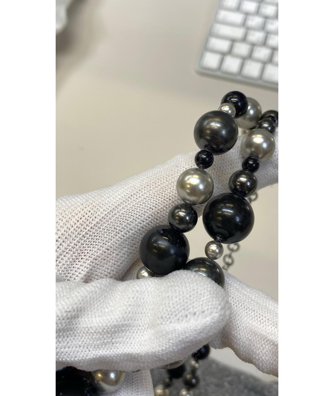 CHANEL Серый жемчужный чокер, фото 6