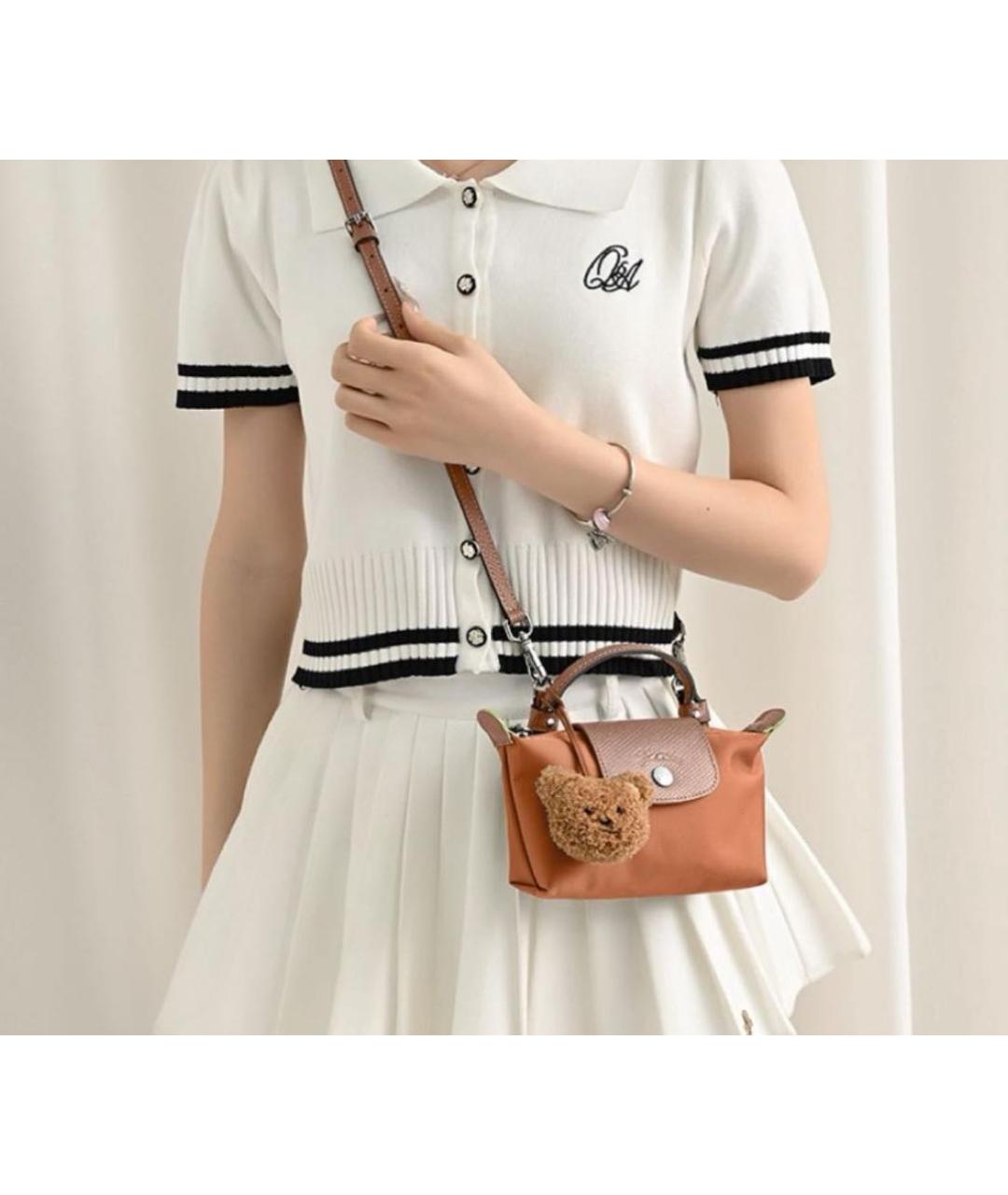 LONGCHAMP Коричневый кожаный ремень, фото 3