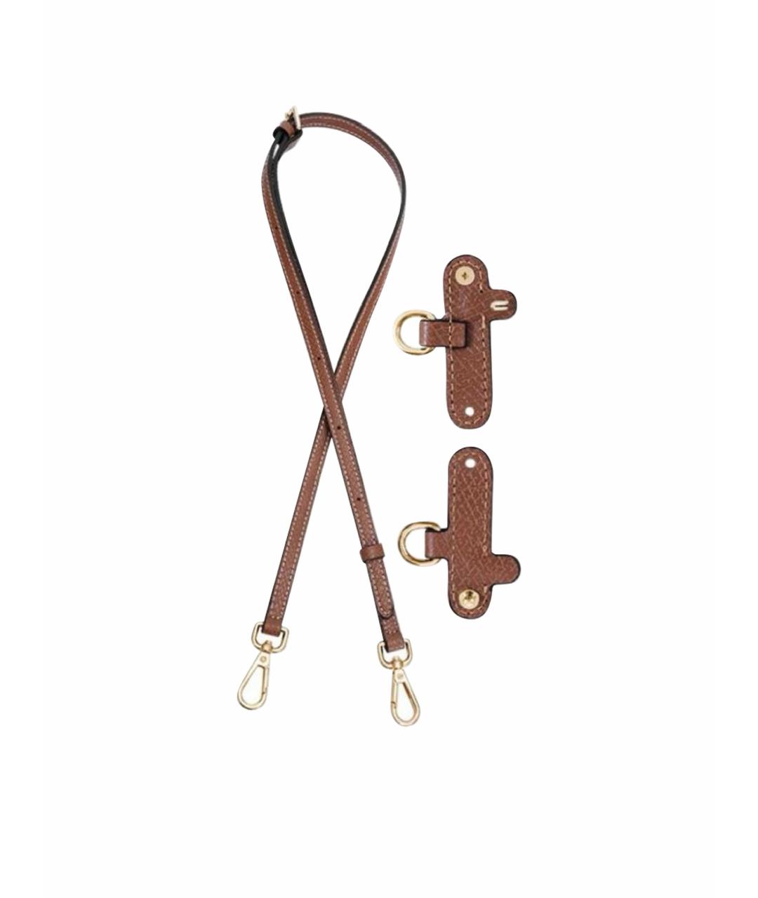 LONGCHAMP Коричневый кожаный ремень, фото 1