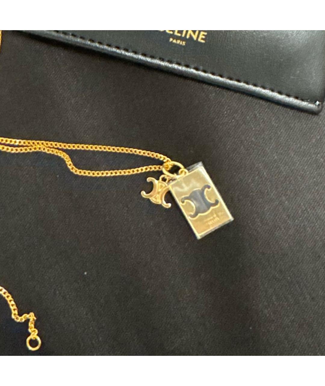 CELINE Золотая латунная подвеска, фото 5