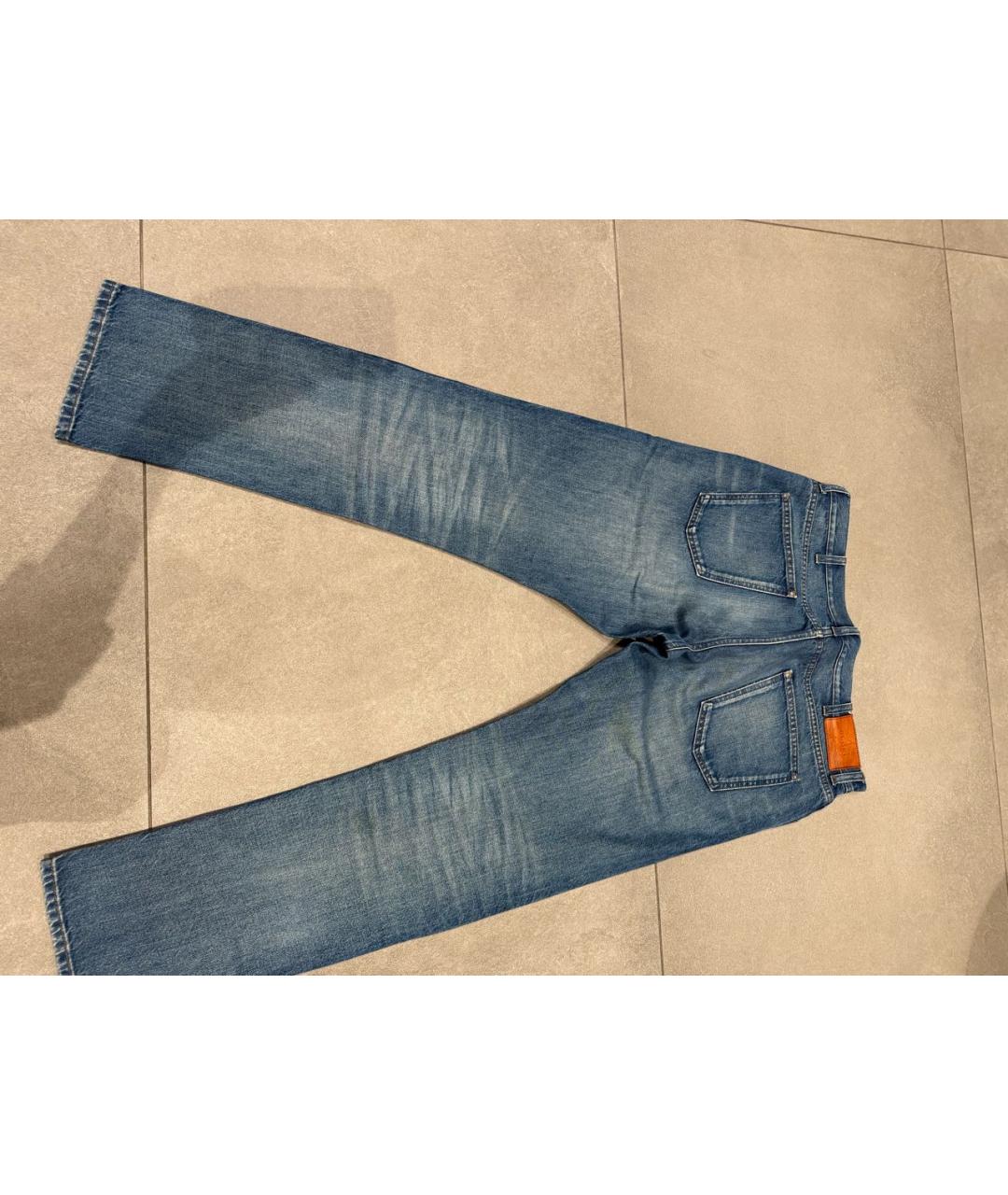 GUCCI Темно-синие хлопковые джинсы скинни, фото 2