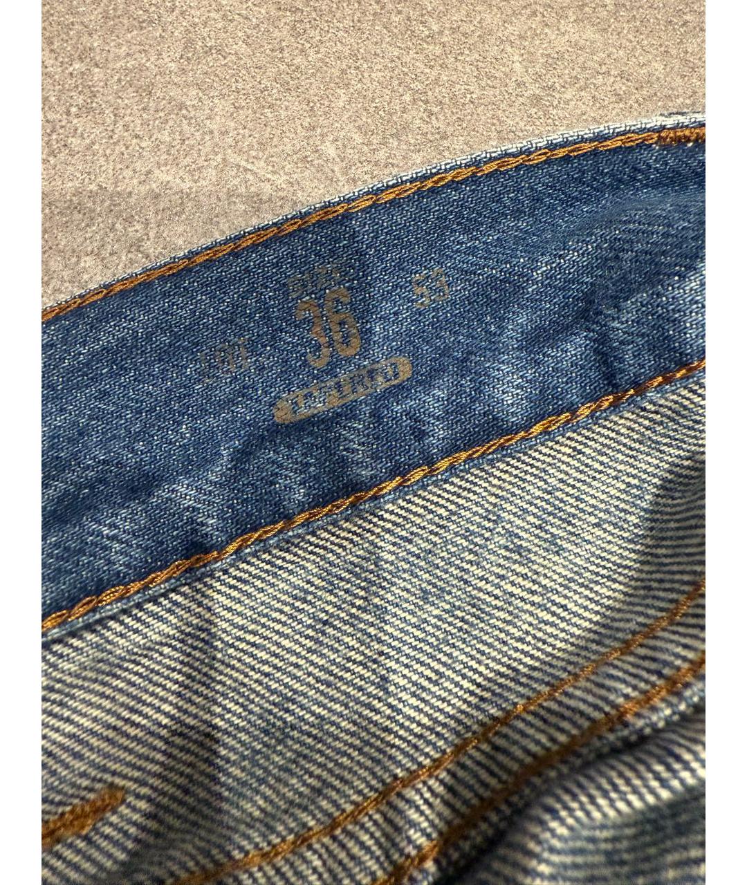 GUCCI Темно-синие хлопковые джинсы скинни, фото 4