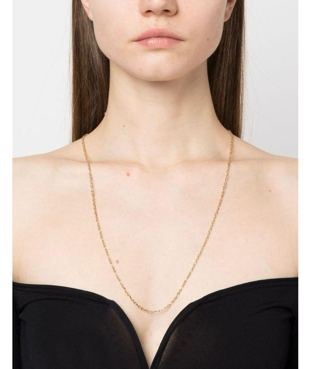 SAINT LAURENT Золотая латунная цепочка, фото 5