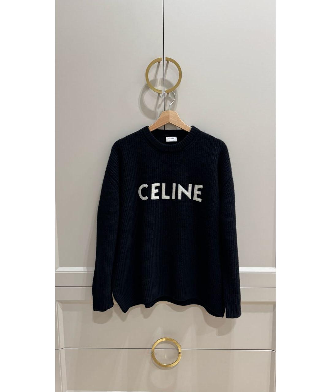 CELINE Черный шерстяной джемпер / свитер, фото 2