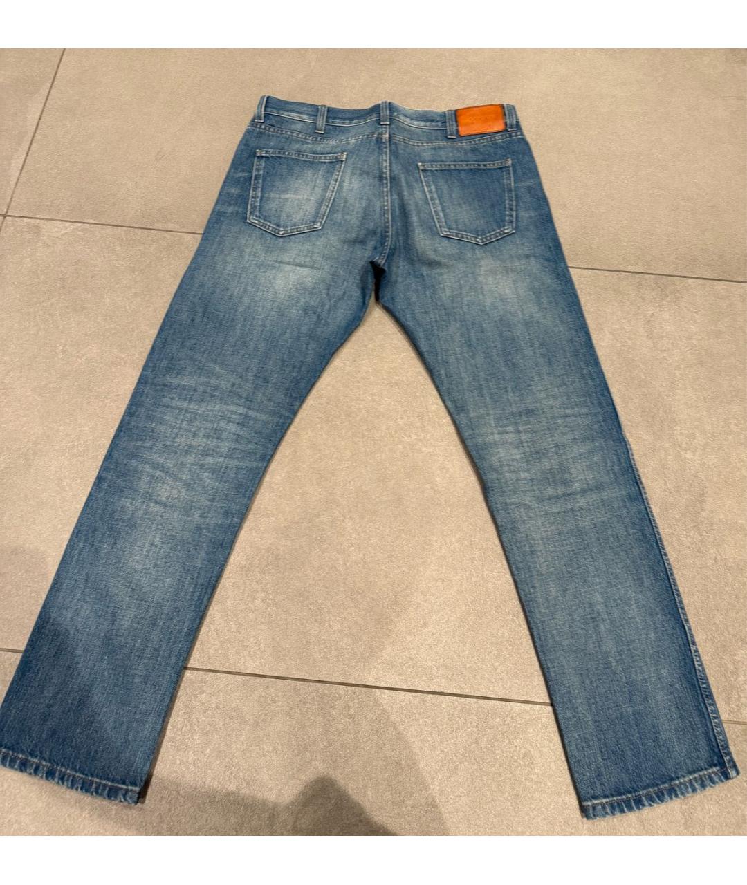 GUCCI Синие хлопковые джинсы скинни, фото 2