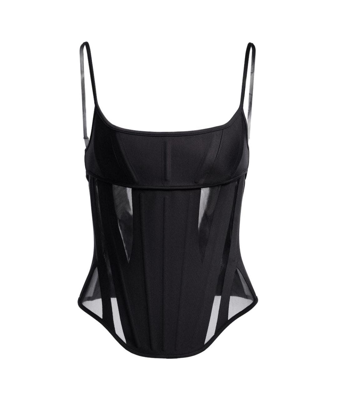 MUGLER Черный синтетический корсет, фото 5