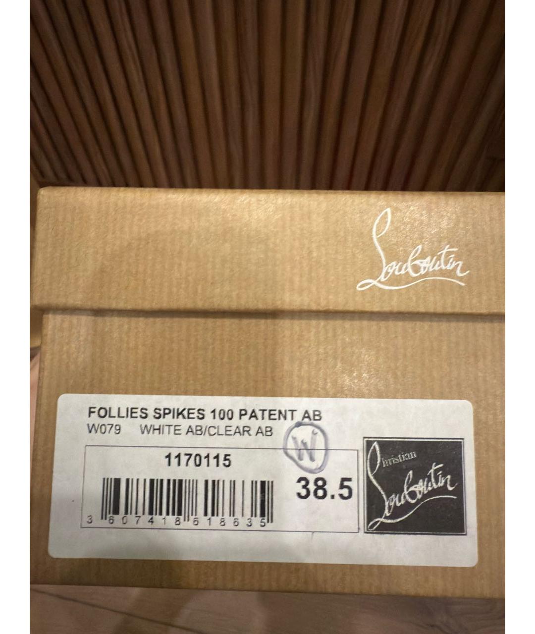 CHRISTIAN LOUBOUTIN Белые кожаные туфли, фото 8