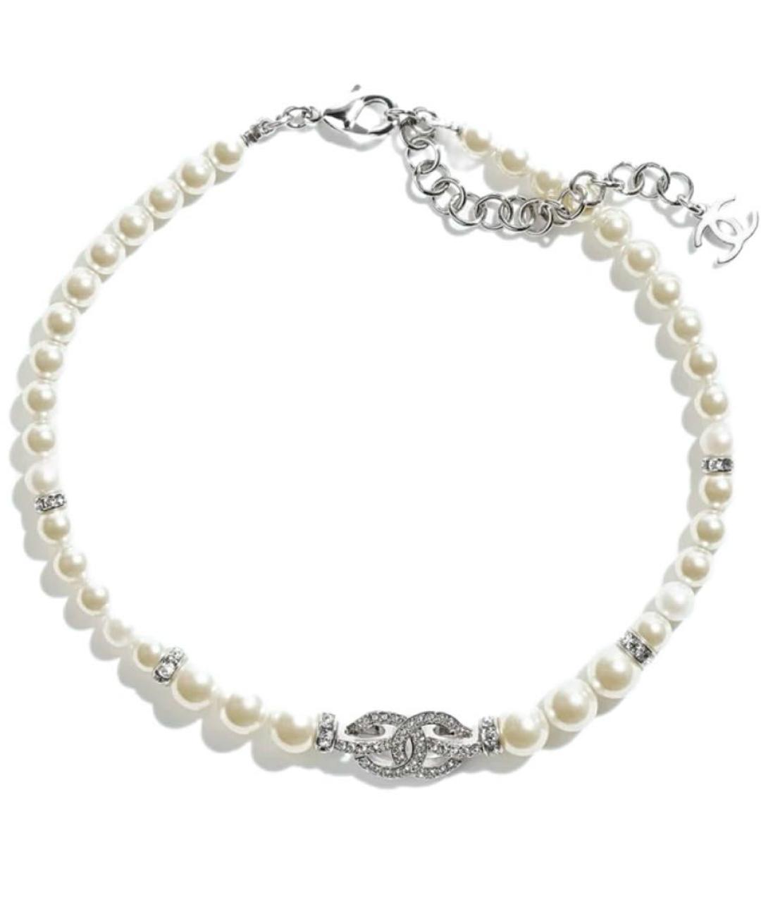 CHANEL Белое жемчужное колье, фото 1