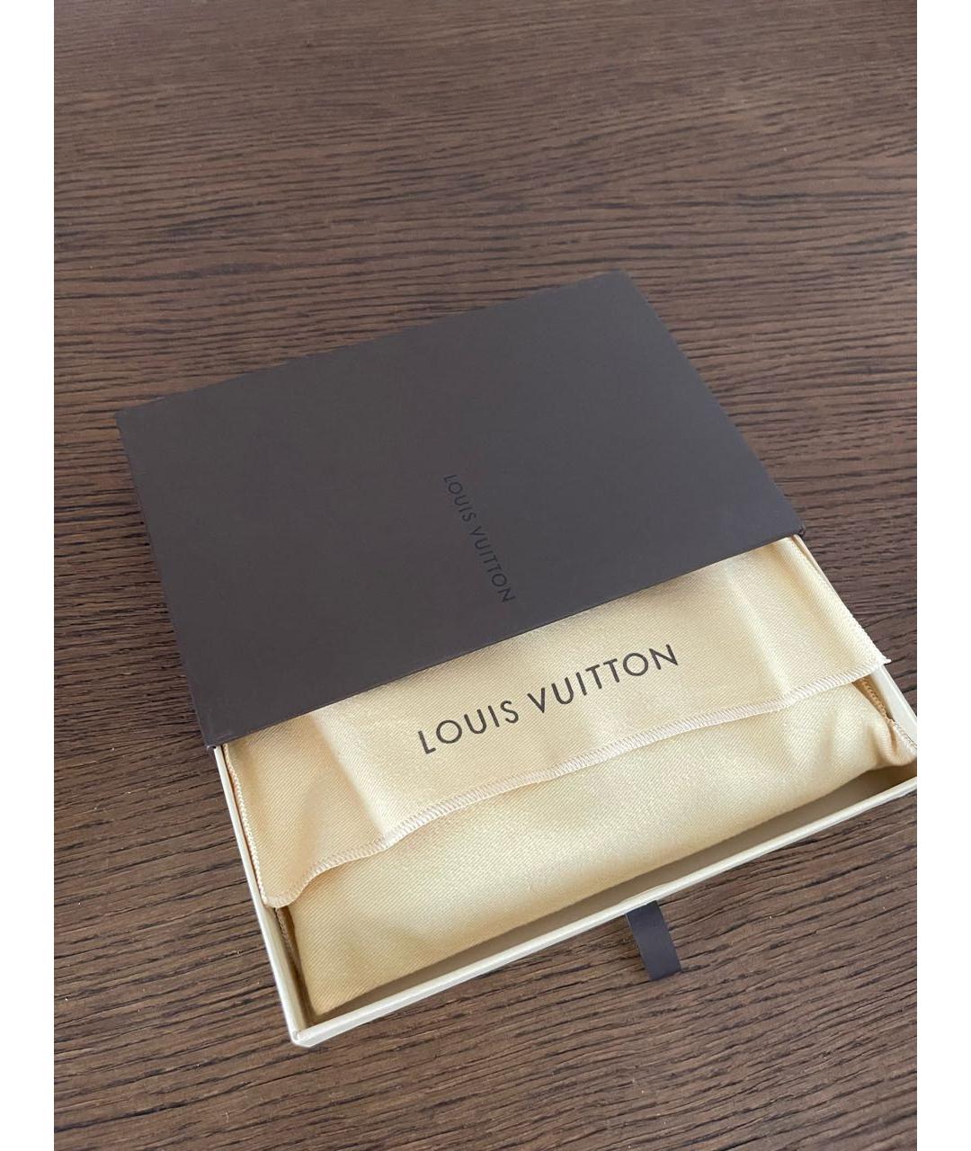 LOUIS VUITTON Черный кожаный кардхолдер, фото 8