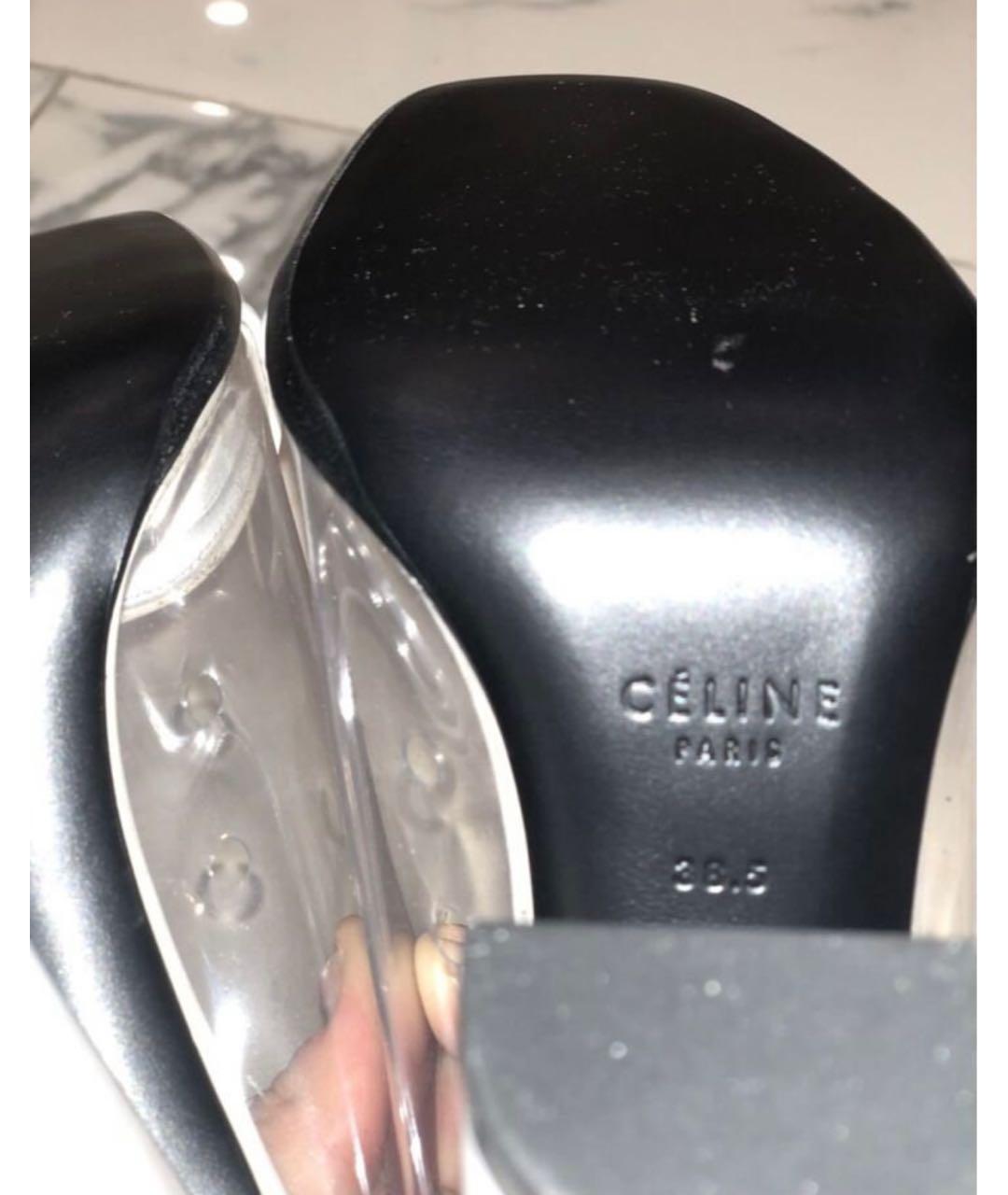 CELINE Белые кожаные босоножки, фото 5