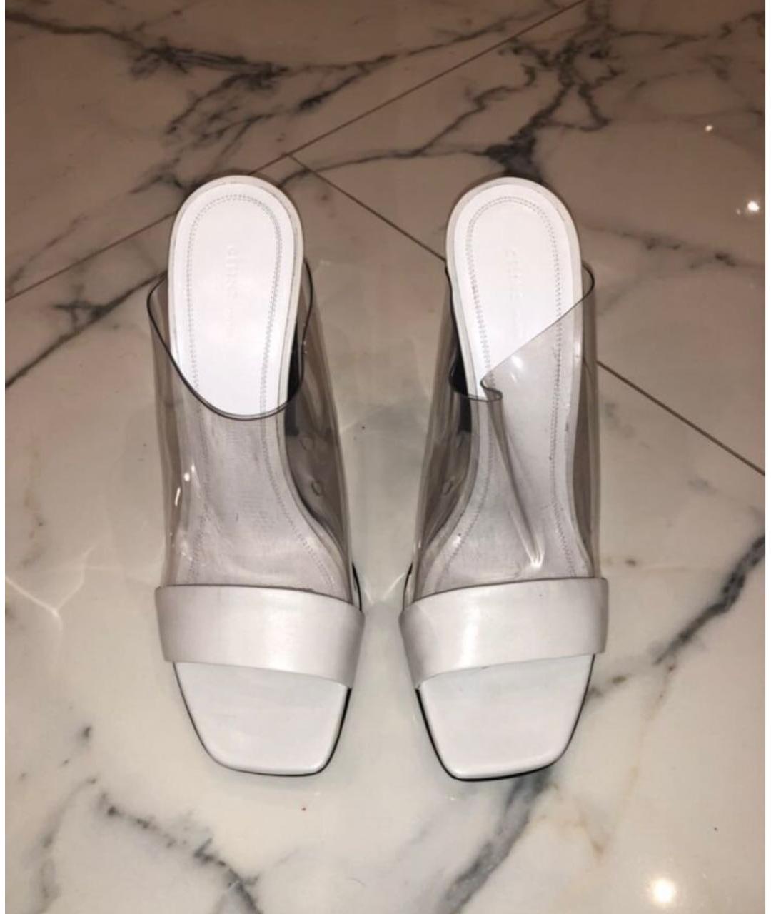 CELINE Белые кожаные босоножки, фото 2