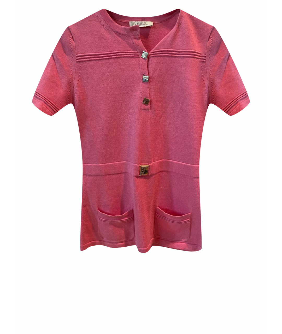 VERSACE COLLECTION Розовый шелковый джемпер / свитер, фото 1