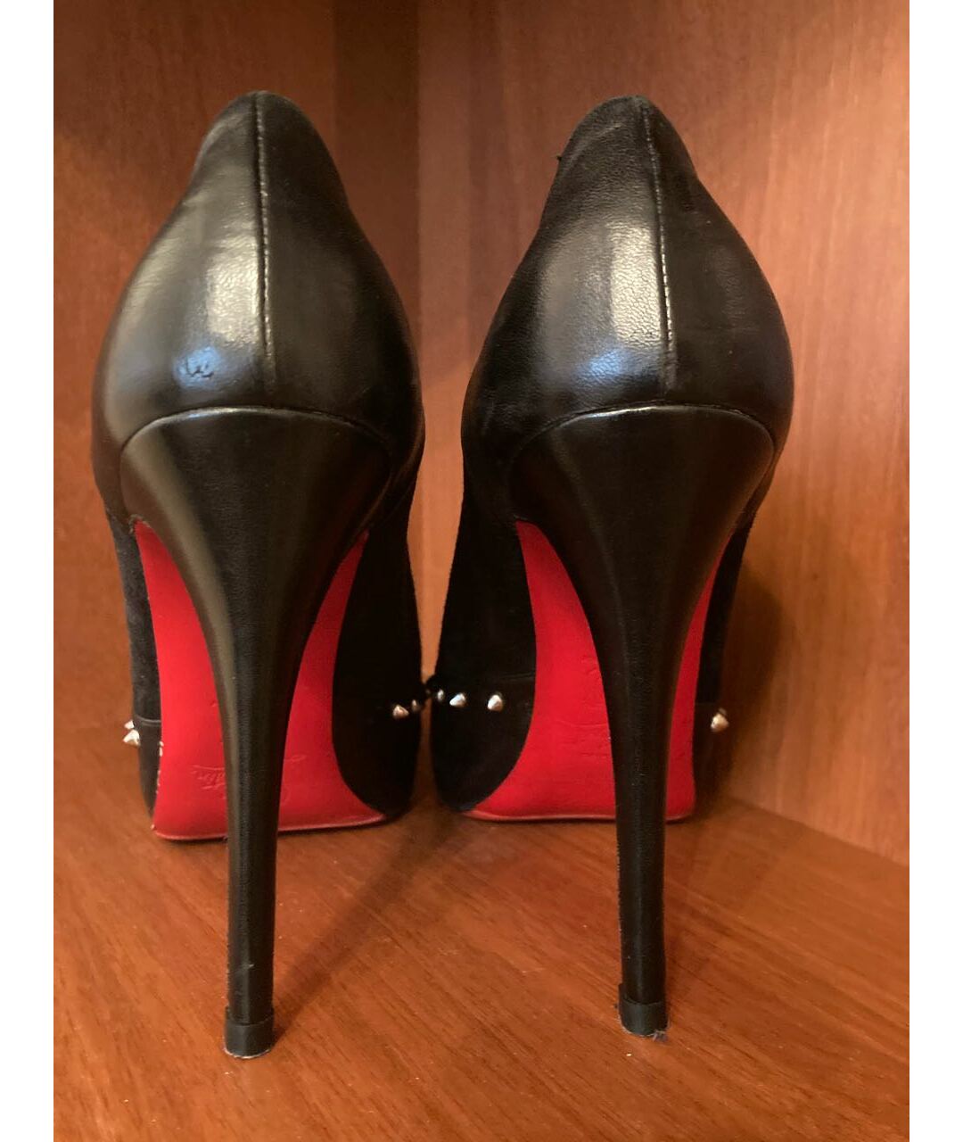 CHRISTIAN LOUBOUTIN Черные кожаные туфли, фото 4