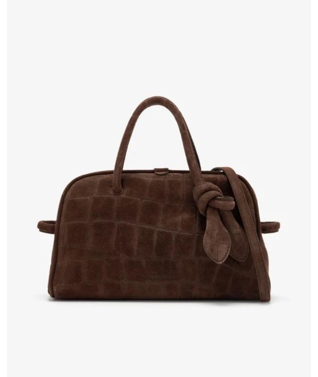 JACQUEMUS Коричневая замшевая сумка тоут, фото 7