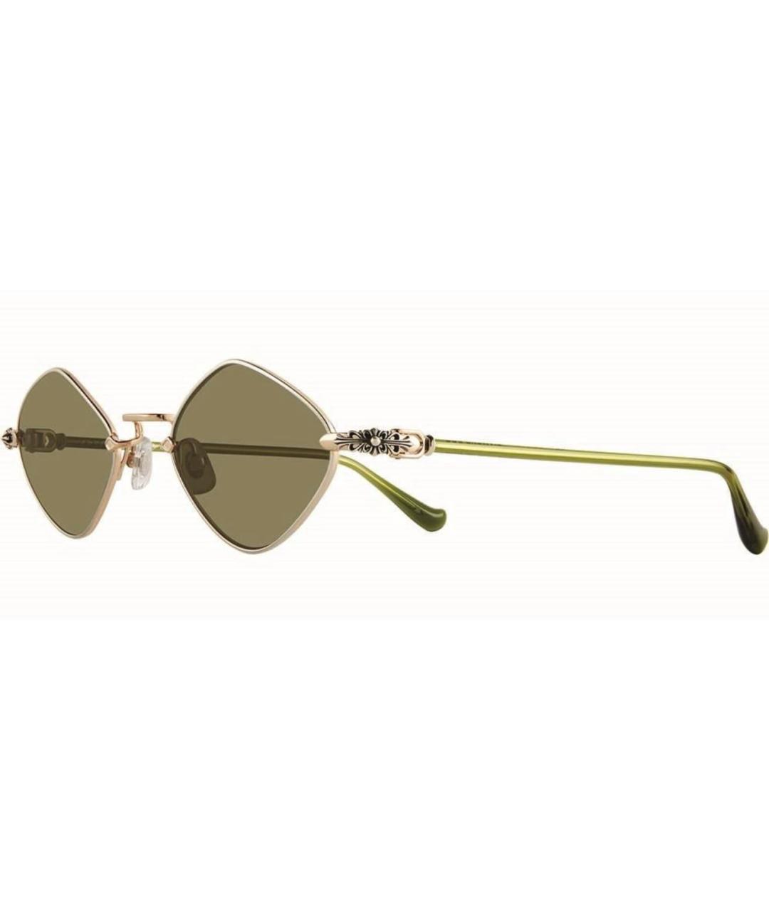 CHROME HEARTS Золотые металлические солнцезащитные очки, фото 4