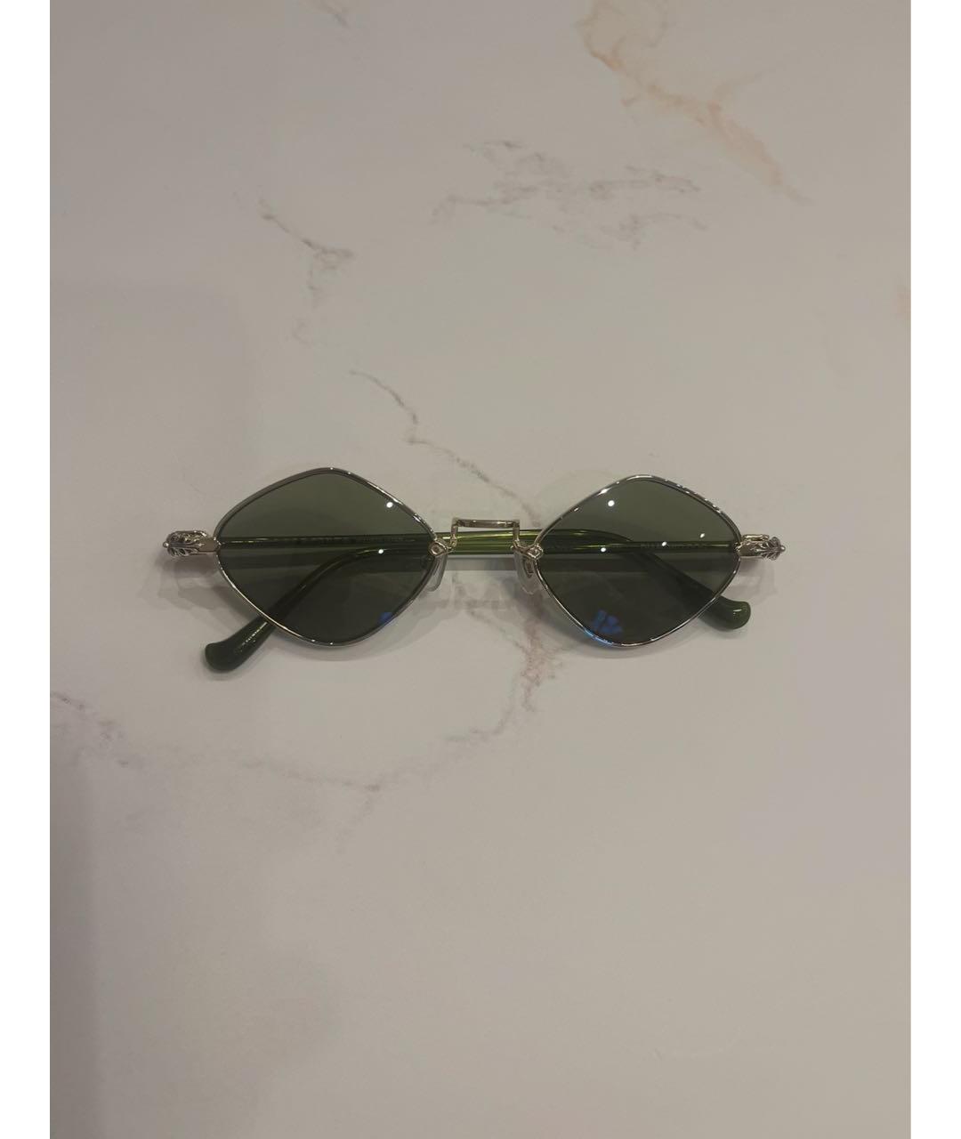 CHROME HEARTS Золотые металлические солнцезащитные очки, фото 2