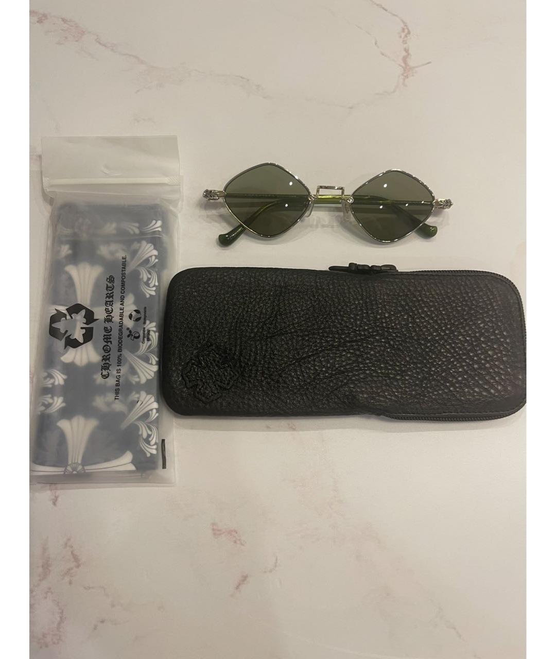 CHROME HEARTS Золотые металлические солнцезащитные очки, фото 3
